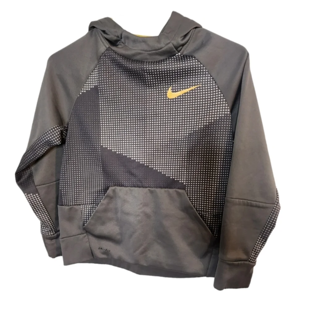 Nike dri fit gray yellow pullover‎
